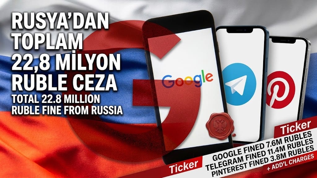 Rusyadan Teknoloji Devlerine Dev Yaptırım Google, Telegram ve Pintereste Milyonlarca Rublelik Para Cezası Yağdı